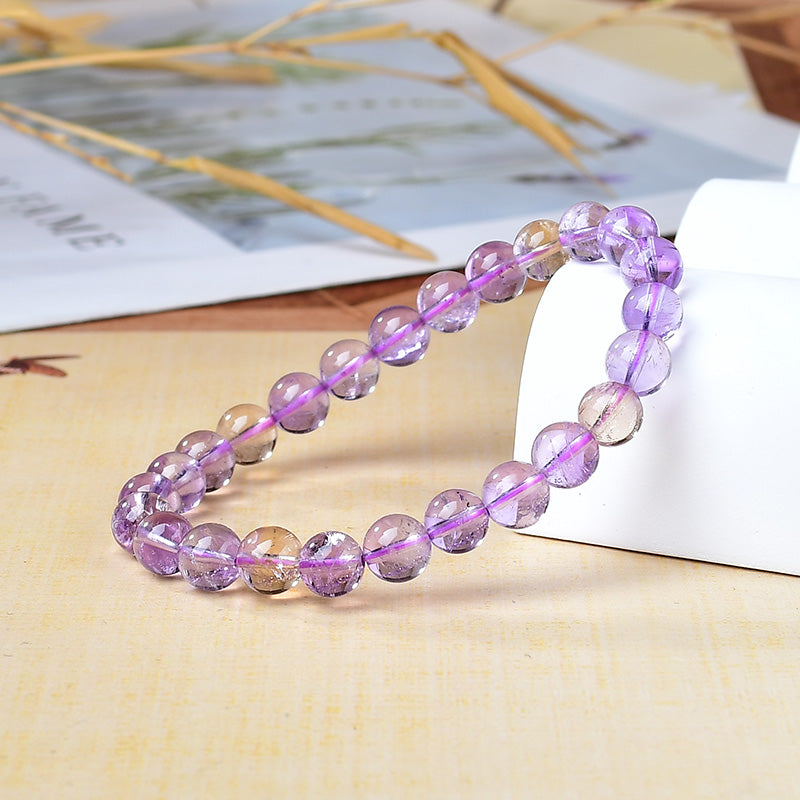 Natural Ametrine (Purple - Yellow Crystal) Beaded Bracelet