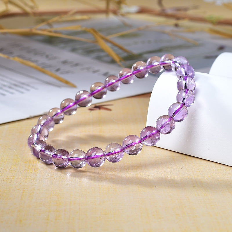 Bolivian Amethyst Bead Bracelet – Sky Mirror Gem