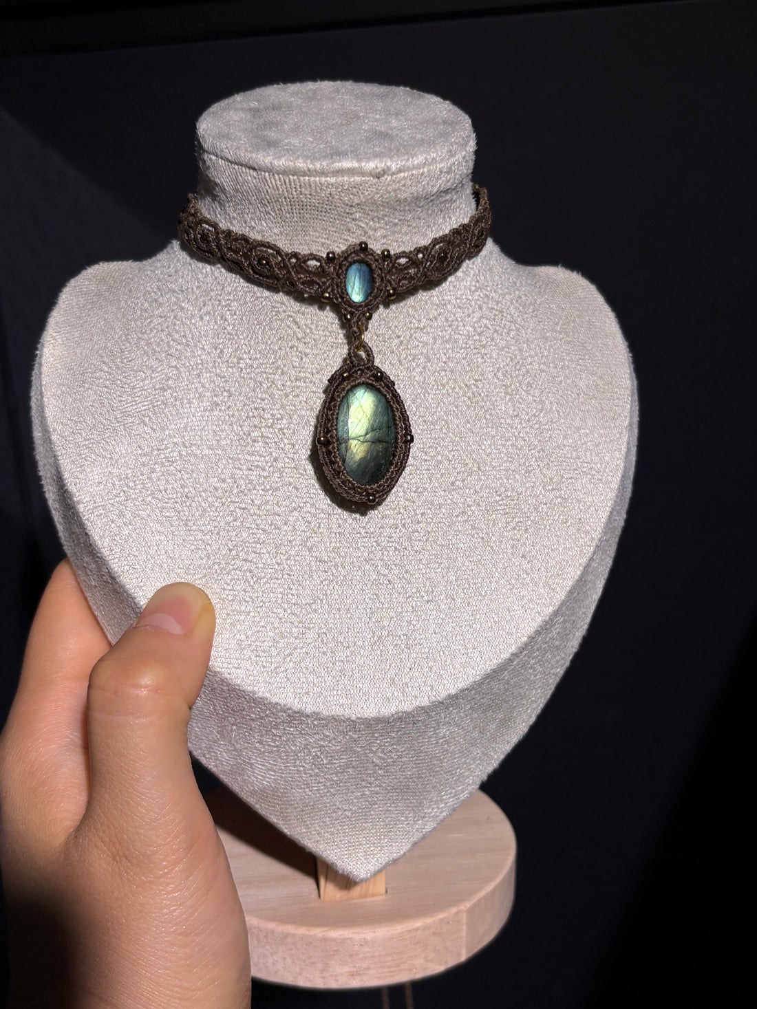 macramé necklace &matching bracelet