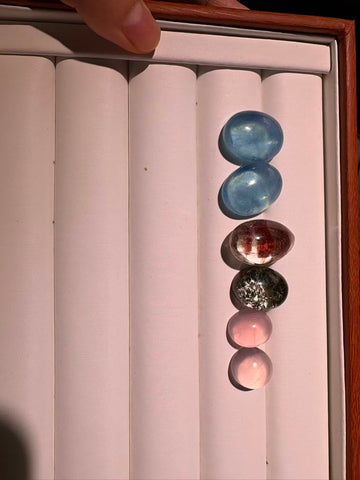 Aquamarine, Garden Quartz & Rose Quartz（Rozzy's link）
