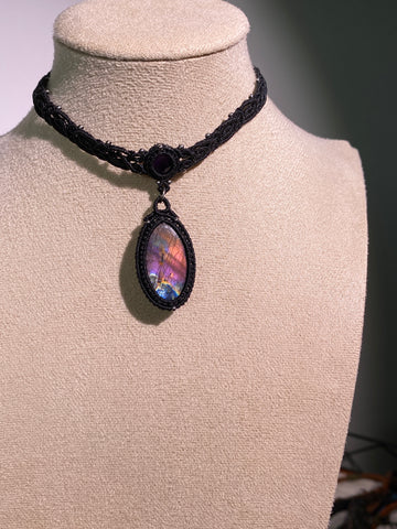 macramé necklace &matching bracelet