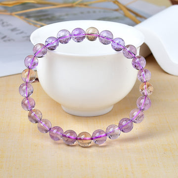 Natural Ametrine (Purple - Yellow Crystal) Beaded Bracelet